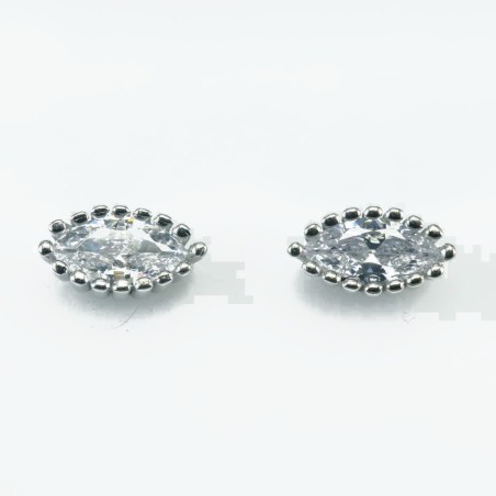 Earring Eye 5x10mm.  Circonia