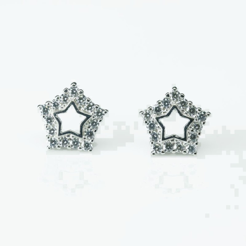 Earring Star 9mm. Circonia Earring Star 9mm. Circonia