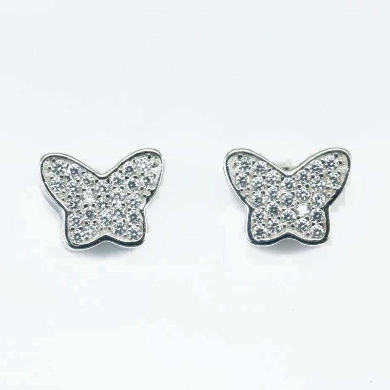 Earring Butterfly 7x10mm. Circonia Earring Butterfly 7x10mm. Circonia