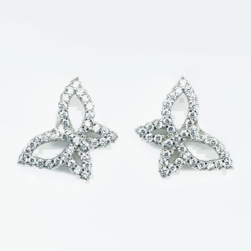 Earring Butterfly 10x14mm. Circonia Earring Butterfly 10x14mm. Circonia