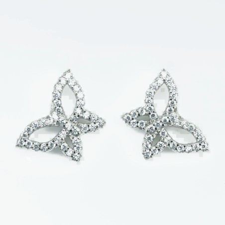 Earring Butterfly 10x14mm. Circonia