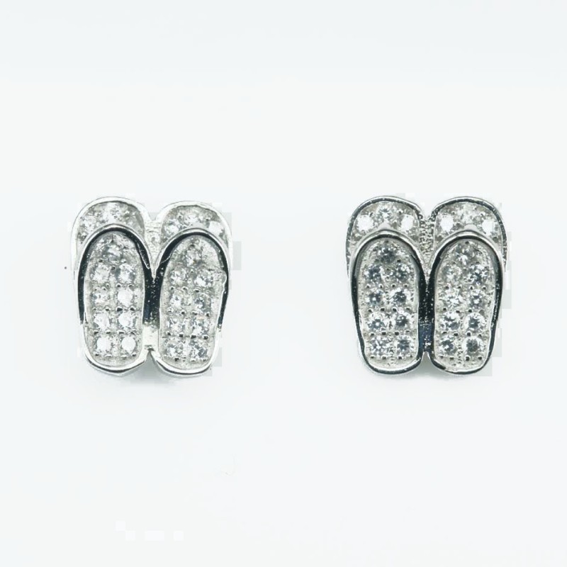 Earring Feet Flow 9mm. Circonia