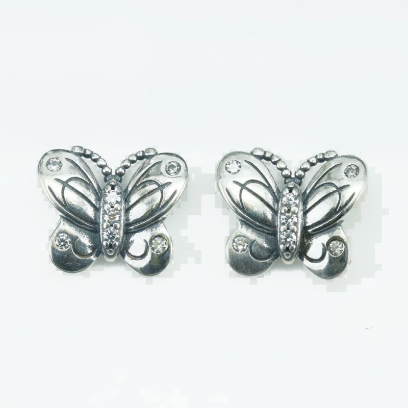 Earring Butterfly 10x12mm. Circonia