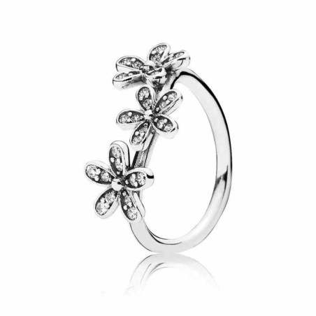 Ring  flower 3  8mm. Circonia