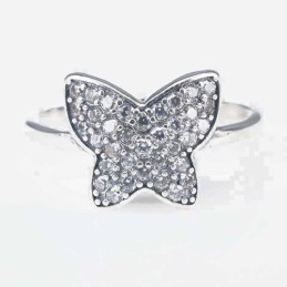 Ring Butterfly 11x13mm. Circonia