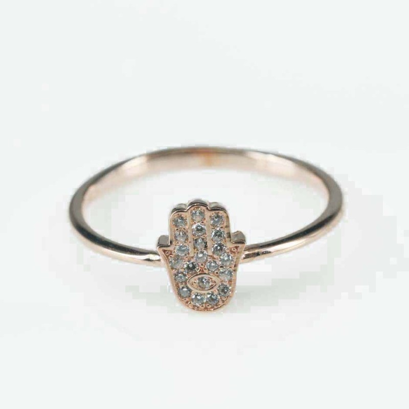 Ring  Hand  7x9mm. rose  Circonia