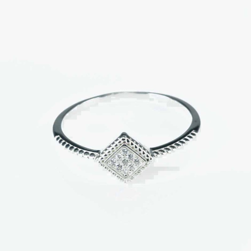 Ring Rhombus 8mm. Circonia Ring Rhombus 8mm. Circonia