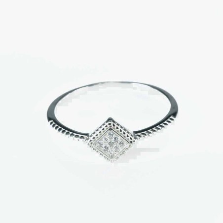 Ring Rhombus 8mm. Circonia