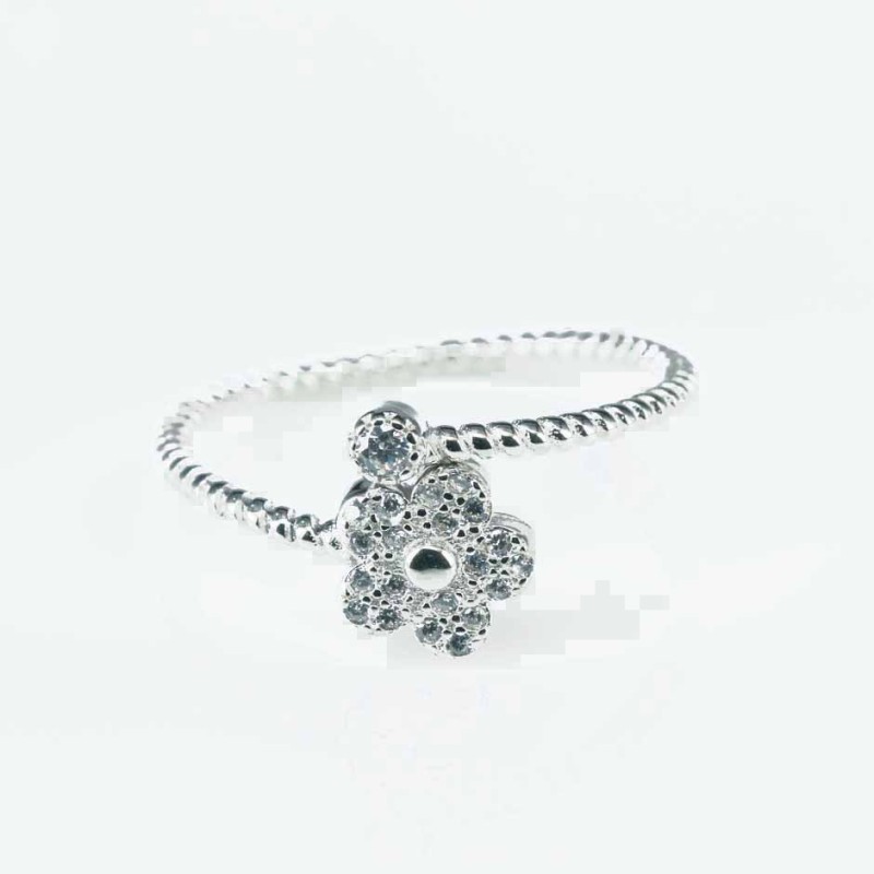 Ring Flower 3+7mm. Circonia