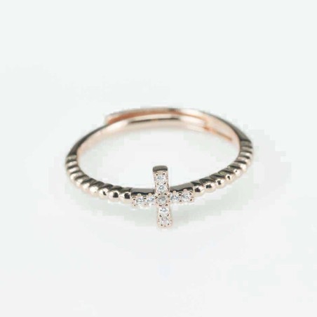 Ring   Plus  6mm.  rose  Circonia