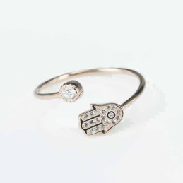 Ring  hand  4+6mm.  rose  Circonia