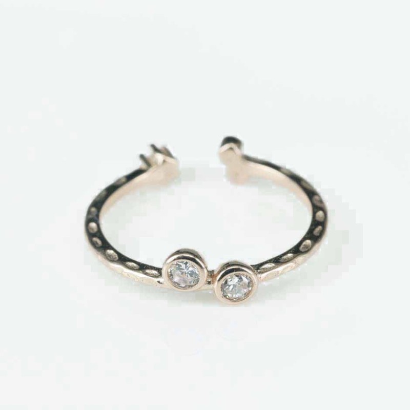 Ring  infinity  3+4mm.  rose  Circonia