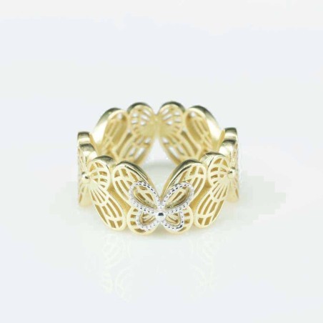 Ring  Butterfly  10mm. rose Circonia
