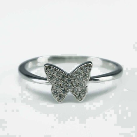 Ring Butterfly 8mm. Circonia