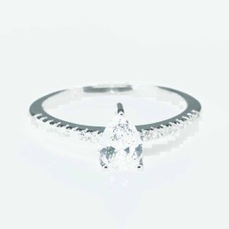 Ring Drop 5x8mm. Circonia