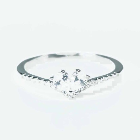 Ring Heart 6mm. Circonia