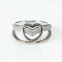 Ring  heart  10mm.  Circonia