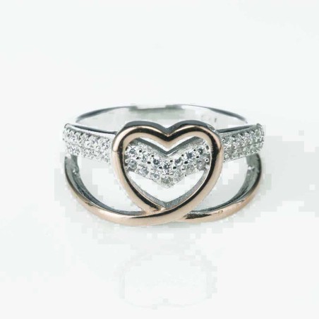 Ring  heart  10mm.  Circonia