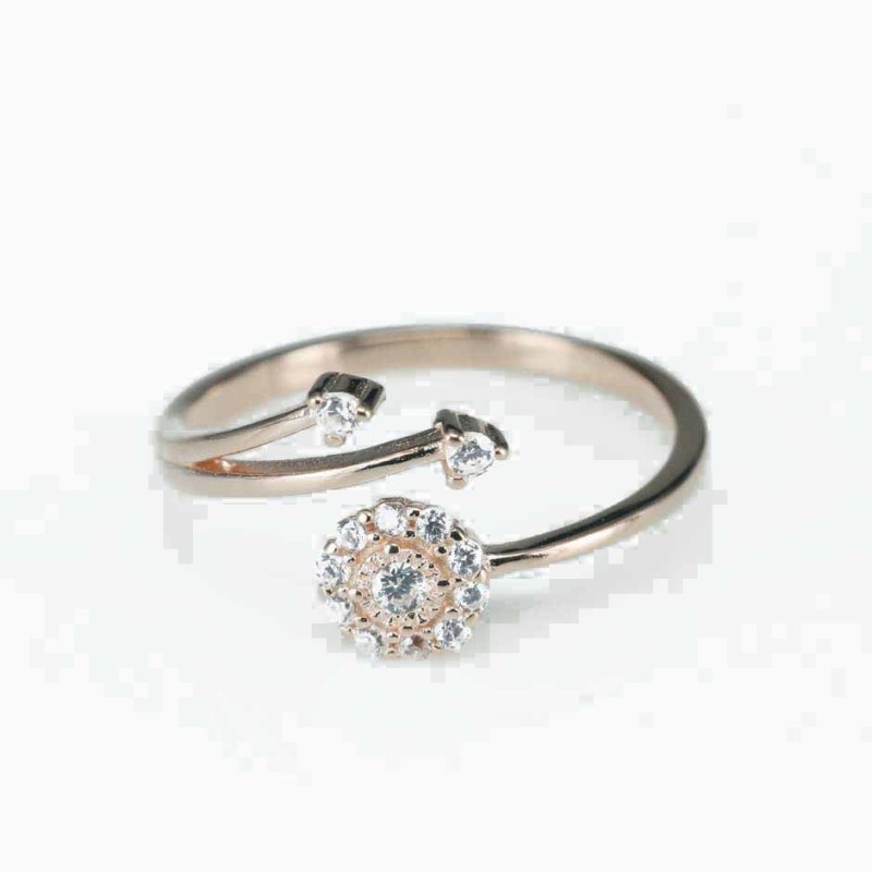 Ring  round  10mm.  rose  Circonia