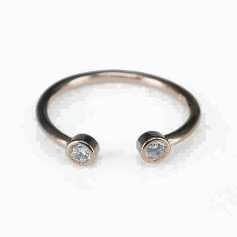 Ring  round  4mm.  rose  Circonia