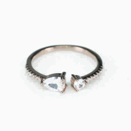 Ring  Drop  5mm.  rose  Circonia