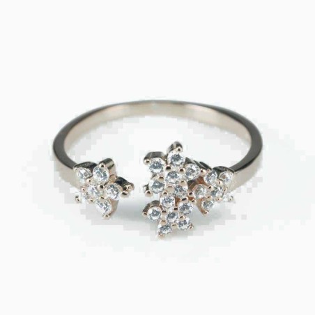 Ring  flower  10mm.  rose  Circonia