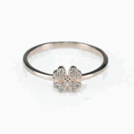 Ring  flower  7mm.  rose  Circonia