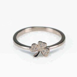 Ring  leaf  7mm.  rose  Circonia