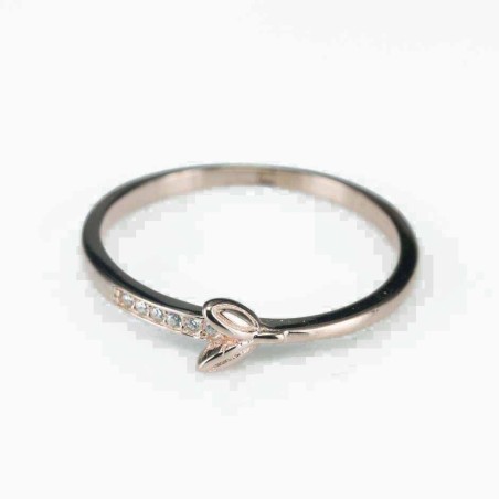 Ring  bow  5mm.  rose  Circonia