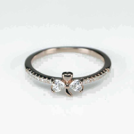 Ring  dragonfly  7mm.  rose  Circonia