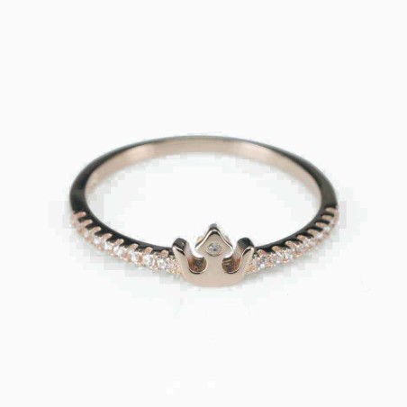 Ring  crown  5mm.  rose  Circonia