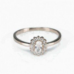 Ring   oval   9mm.  rose...
