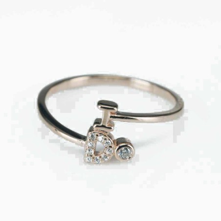 Ring   I do  9mm.  rose  Circonia