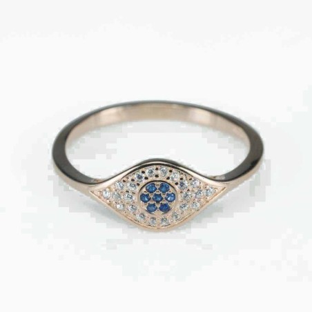 Ring   rhombus  7mm.  rose  Circonia