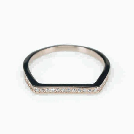 Ring   2mm.   rose  Circonia