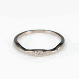 Ring  3mm.   rose  Circonia