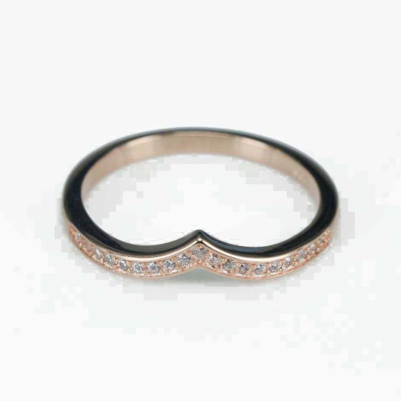 Ring   5mm.   rose  Circonia