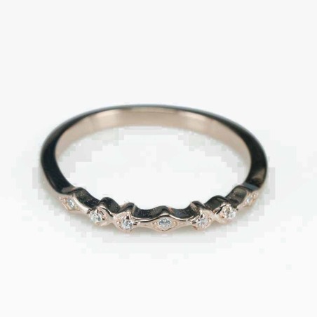 Ring   3mm.   rose  Circonia