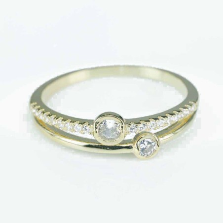 Ring Round 6mm. Circonia gold