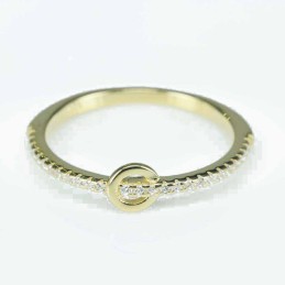 Ring Round 5mm. Circonia gold