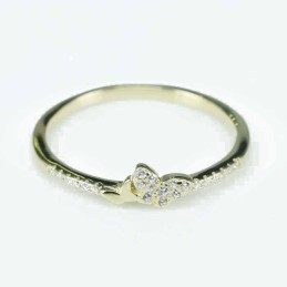 Ring Butterfly 4mm. Circonia gold