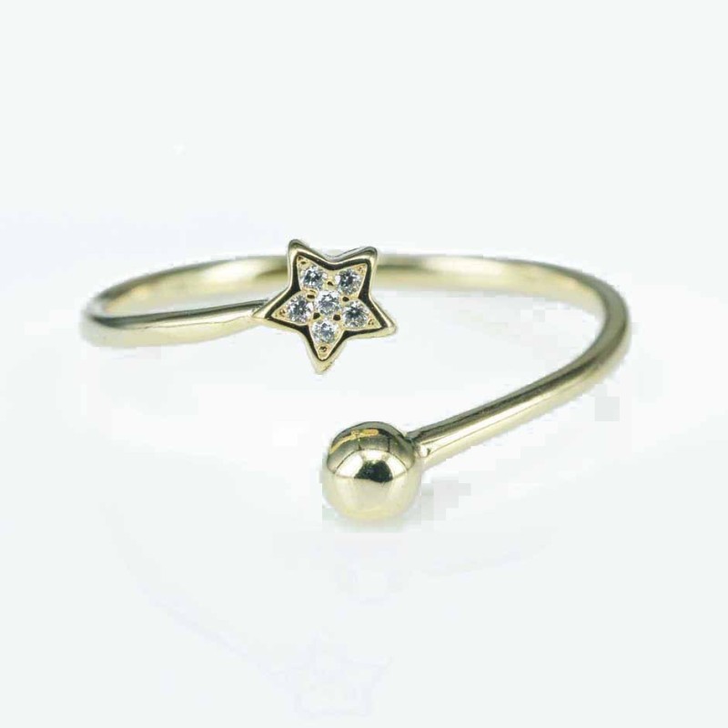 Ring Star 3+5mm. Circonia gold Ring Star 3+5mm. Circonia gold
