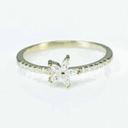 Ring Star 7mm. Circonia gold