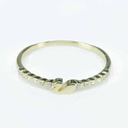 Ring Swan 3mm. Circonia gold