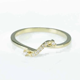 Ring Snake 4mm. Circonia gold