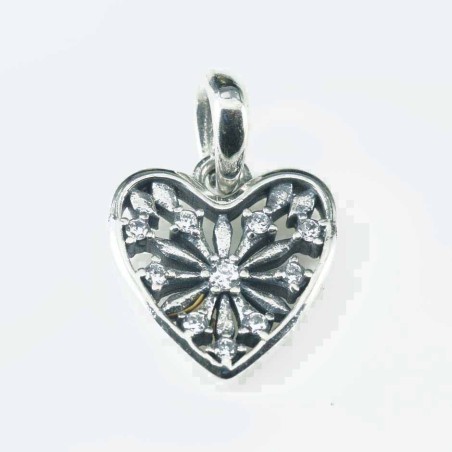 Pendant heart 16mm. Circonia