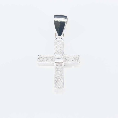 Pendant Cross 12x24mm. Circonia