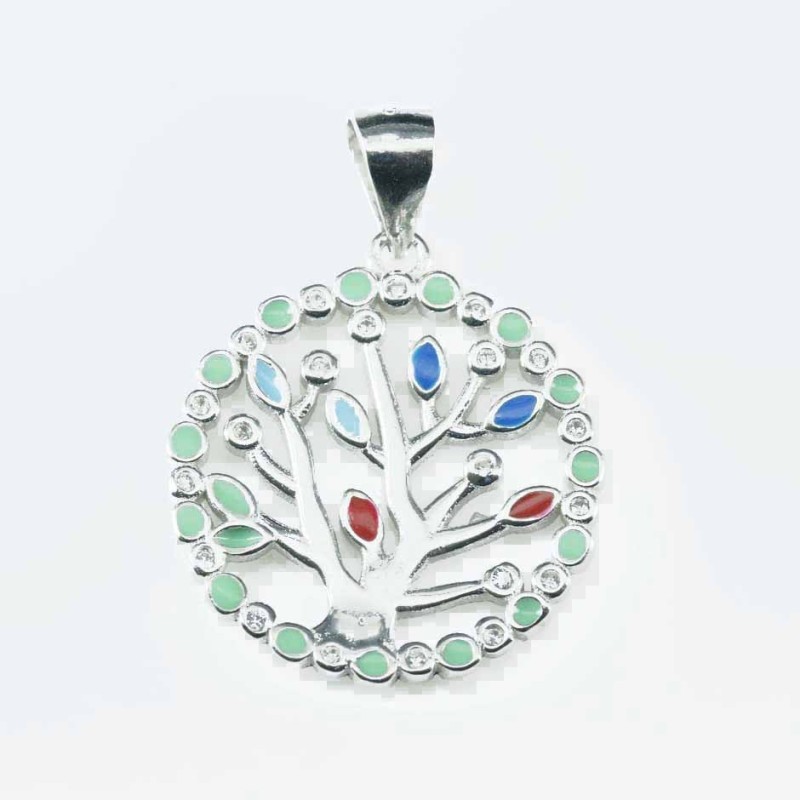 Pendant Tree of live 20mm. Circonia