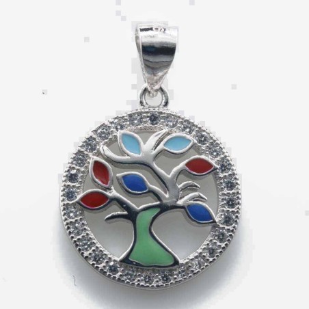 Pendant Tree of live 18mm. Circonia