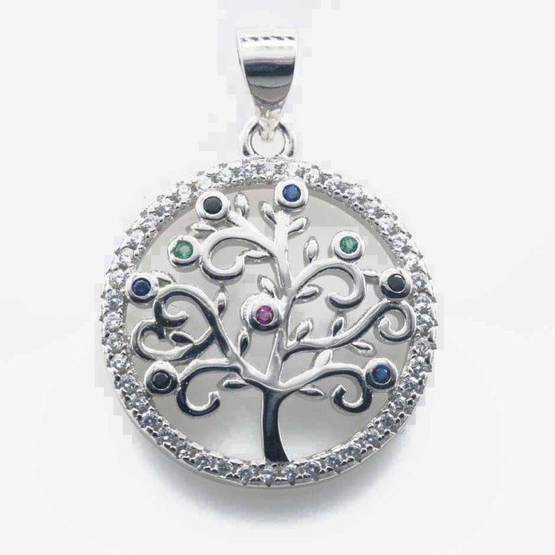 Pendant Tree of live 20mm. Circonia